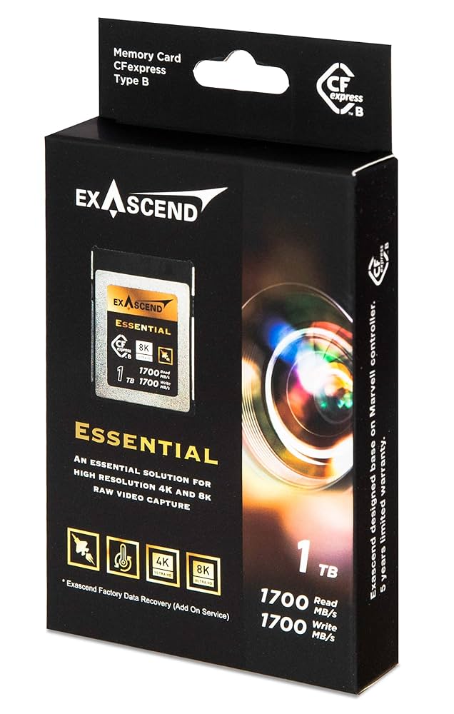 その他 Exascend 1TB Essential CFexpress Type A Amazon.com: Exascend Essential 1TB CFexpress Card Type B, up